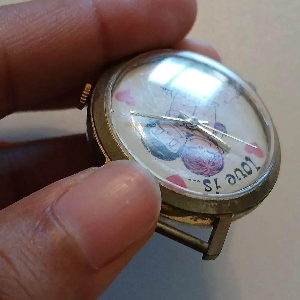 Parts/Repair Vtg 1970s Love Is Watch Kim Casali LA Times Swiss ASA Co Quartz